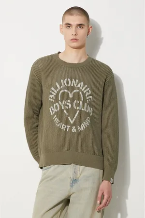 Billionaire Boys Club Sweter bawełniany Heart & Mind Stencil Logo Jumper kolor ciepły B24224