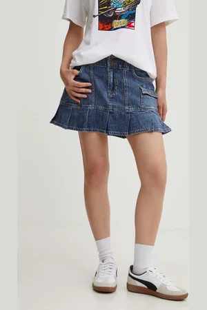 Hollister Spódnica jeansowa kolor mini rozkloszowana KI343-4149-278