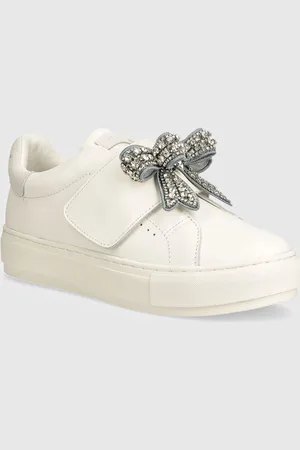 Kurt Geiger Sneakersy skórzane Laney Bow kolor 31567109