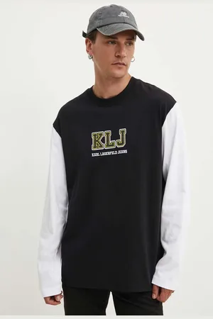 Karl Lagerfeld Longsleeve bawełniany kolor wzorzysty 245D1706