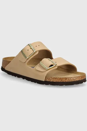 Birkenstock Klapki nubukowe Arizona SFB kolor 1019016