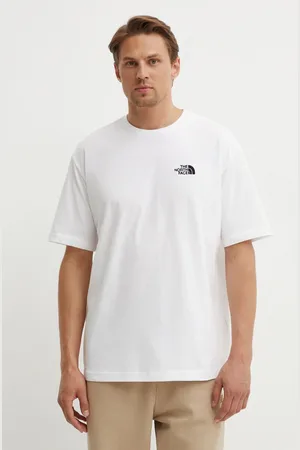 The North Face T-shirt bawełniany M S/S Essential Oversize Tee męski kolor z aplikacją NF0A87NRFN41