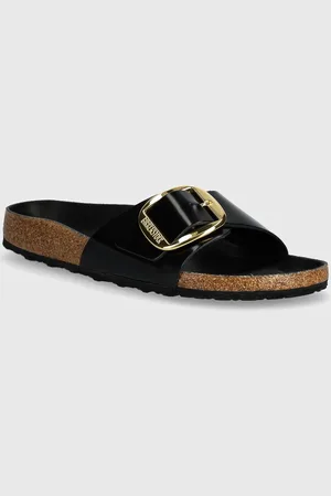 Birkenstock Klapki skórzane Madrid Big Buckle damskie kolor 1022650