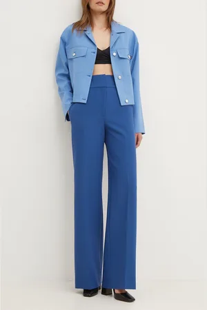 HUGO BOSS Spodnie damskie kolor szerokie high waist