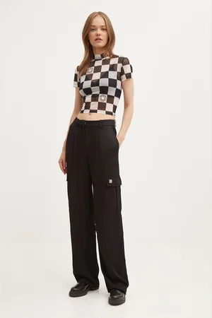 HUGO BOSS Spodnie damskie kolor proste high waist 50472062