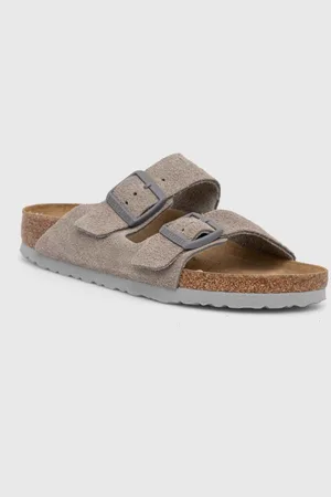 Birkenstock Klapki zamszowe Arizona damskie kolor 1027687