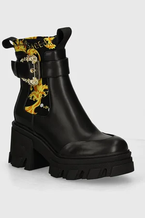 VERSACE Botki Sophie damskie kolor na słupku 77VA3S84 ZS867 G89