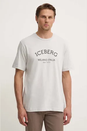 Iceberg T-shirt bawełniany kolor z nadrukiem