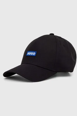 Hugo Blue Czapka z daszkiem bawełniana kolor z aplikacją 50522023