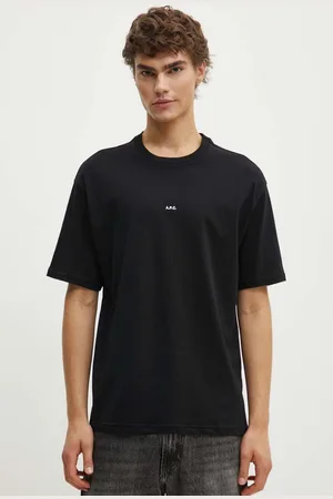 A.P.C. T-shirt bawełniany t-shirt boxy micro logo GOTS męski kolor gładki COHBW.H26386