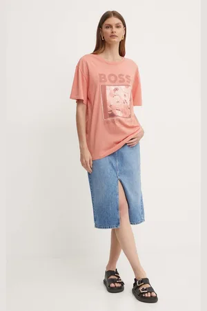 HUGO BOSS T-shirt bawełniany damski kolor