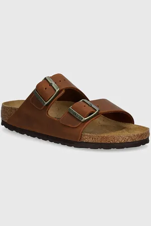 Birkenstock Klapki skórzane Arizona damskie kolor 1028401