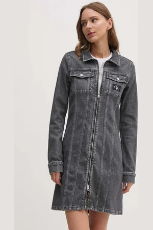 Calvin Klein Sukienka jeansowa kolor mini prosta J20J223667