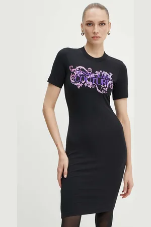 VERSACE Sukienka kolor mini dopasowana 77HAOE06 CJ02E