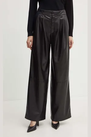 HUGO BOSS Spodnie damskie kolor szerokie high waist 50518463