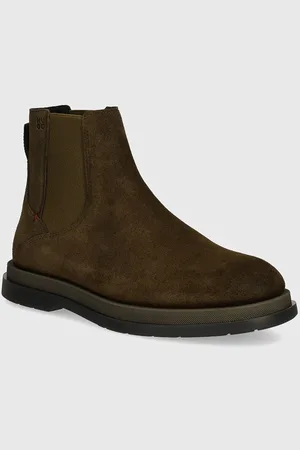 HUGO BOSS Sztyblety zamszowe Chaol męskie kolor 50522967