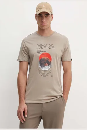 Alpha Industries T-shirt bawełniany męski kolor z nadrukiem 146510