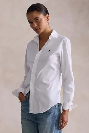 Ralph Lauren Koszula bawełniana damska kolor regular z kołnierzykiem klasycznym