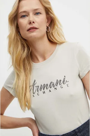 Armani Exchange T-shirt bawełniany kolor