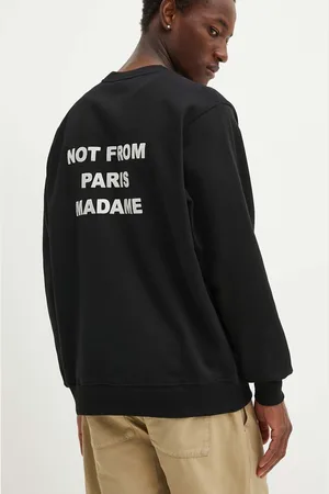 Drôle de Monsieur Bluza bawełniana męska kolor z nadrukiem PERM.SW149.CO127 Le Sweatshirt Slogan