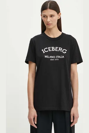 Iceberg T-shirt bawełniany damski kolor F021 6325