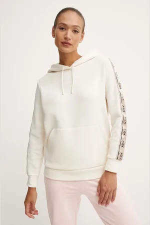 Guess Bluza CARLA damska kolor z kapturem z aplikacją V4YQ11 KB3P2