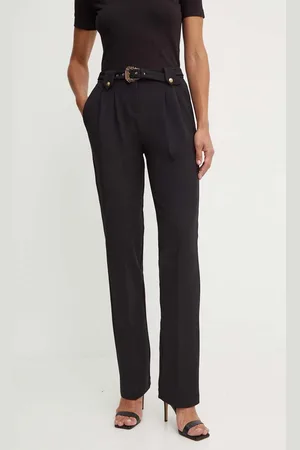 VERSACE Spodnie damskie kolor proste high waist 77HAA117 N0394