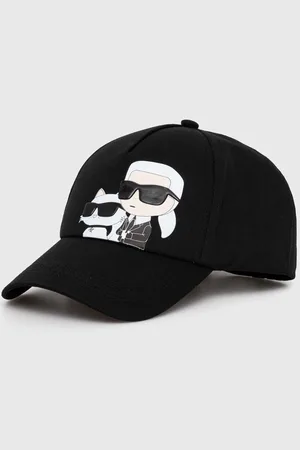 Karl Lagerfeld Czapka z daszkiem bawełniana kolor z aplikacją 245W3403