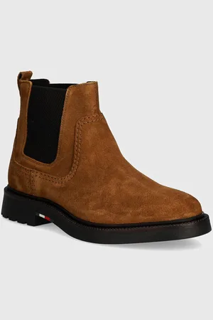 Tommy Hilfiger Sztyblety zamszowe HILFIGER COMFORT LWT SUEDE CHEL męskie kolor FM0FM05104