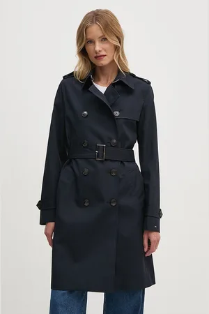 Tommy Hilfiger Trencz damski kolor przejściowy dwurzędowy WW0WW42133