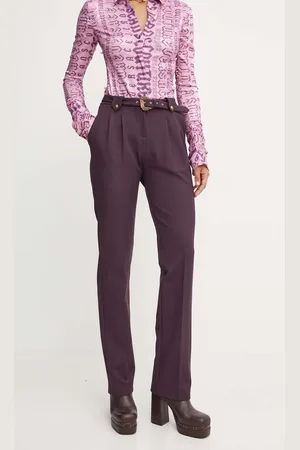 VERSACE Spodnie damskie kolor proste high waist 77HAA117 N0394
