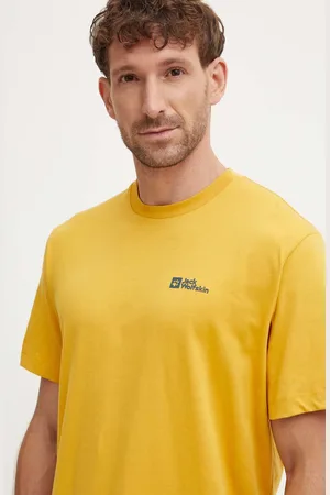 Jack Wolfskin T-shirt bawełniany Essential kolor gładki 1808382