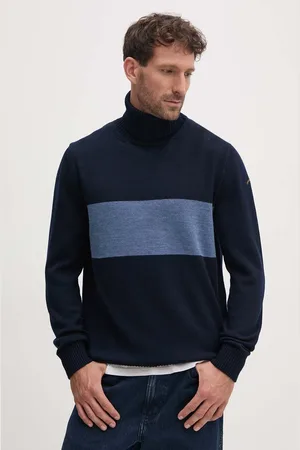 Paul & Shark Sweter wełniany męski kolor ciepły z golferm 14311063