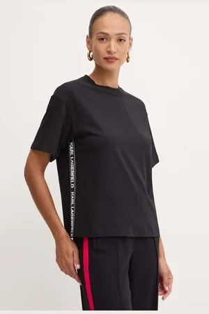 Karl Lagerfeld T-shirt bawełniany damski kolor 245W1703