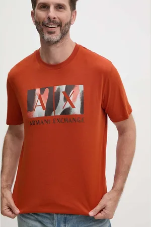 Armani Exchange T-shirt bawełniany męski kolor z nadrukiem 6DZTHF ZJH4Z