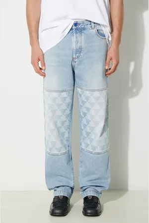 MARCELO BURLON Jeansy Laser Cross Dnm Straight Pant męskie CMYA030F24DEN0034034