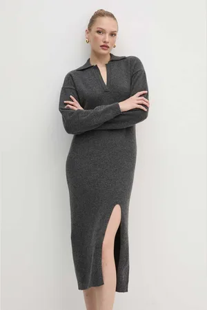 Pinko Sukienka wełniana kolor maxi oversize 104064 A1CH