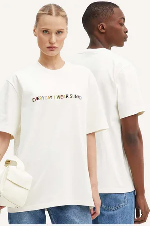 SUNNEI T-shirt bawełniany kolor z aplikacją RTWXJER007