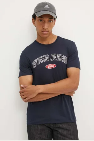 Guess T-shirt bawełniany męski kolor z nadrukiem M4YI57 K8HM0