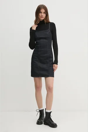 Calvin Klein Sukienka jeansowa kolor mini rozkloszowana J20J223980