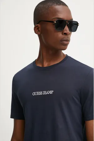 Guess T-shirt bawełniany męski kolor z aplikacją M4YI52 K8HM0