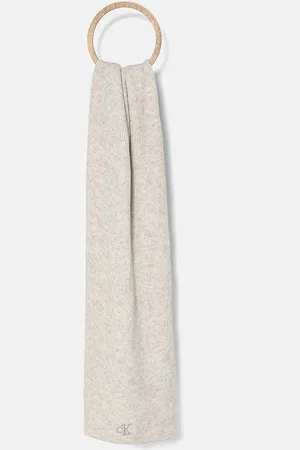 Calvin Klein Szalik z domieszką wełny kolor melanżowy K60K612664