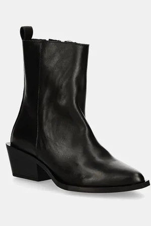 Steve Madden Botki skórzane Xylena damskie kolor na słupku SM11003317