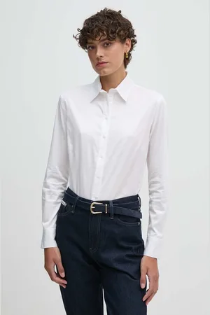 Calvin Klein Koszula damska kolor slim z kołnierzykiem klasycznym K20K207671