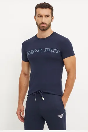 Emporio Armani T-shirt lounge kolor z nadrukiem 111035 4F516