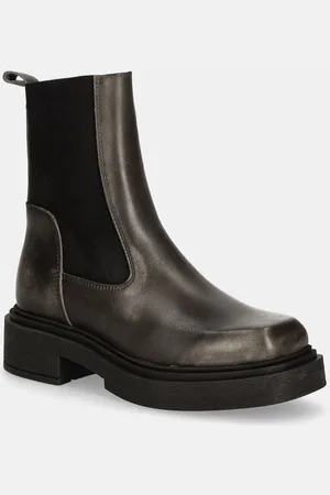 Steve Madden Sztyblety skórzane Churro damskie kolor na platformie SM11003363