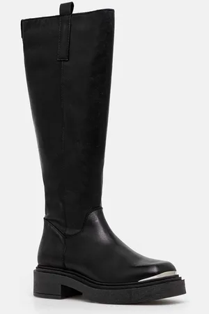 Steve Madden Kozaki skórzane Constance damskie kolor na płaskim obcasie SM11003238