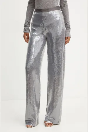 LIVIANA CONTI Spodnie damskie kolor szerokie high waist L4WQ50