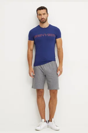 Emporio Armani T-shirt lounge kolor z nadrukiem 111035 4F516