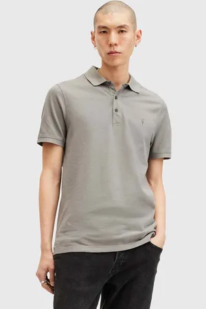 AllSaints Polo bawełniane REFORM kolor gładki M075PB